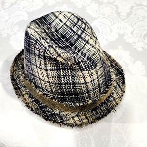 Headers Classic Fedora Pinch Front Plaid Hat Large